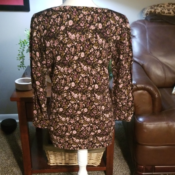 Black floral print sweater - Picture 3 of 5